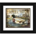 thumbnail image 1 of Brent, Paul 14x12 Black Ornate Wood Framed with Double Matting Museum Art Print Titled - Duck Sign I, 1 of 4