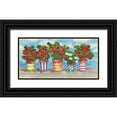 thumbnail image 1 of Brent, Paul 14x9 Black Ornate Wood Framed with Double Matting Museum Art Print Titled - Fancy Pots Geraniums, 1 of 4