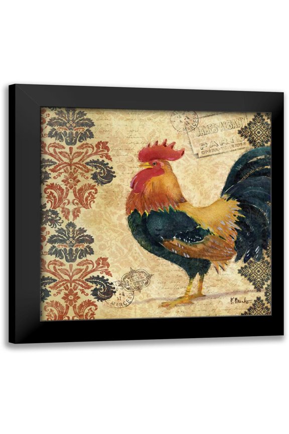 Brent, Paul 15x15 Black Modern Framed Museum Art Print Titled - Gourmet Rooster II