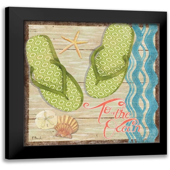 Brent, Paul 15x15 Black Modern Framed Museum Art Print Titled - Hit the Beach IV