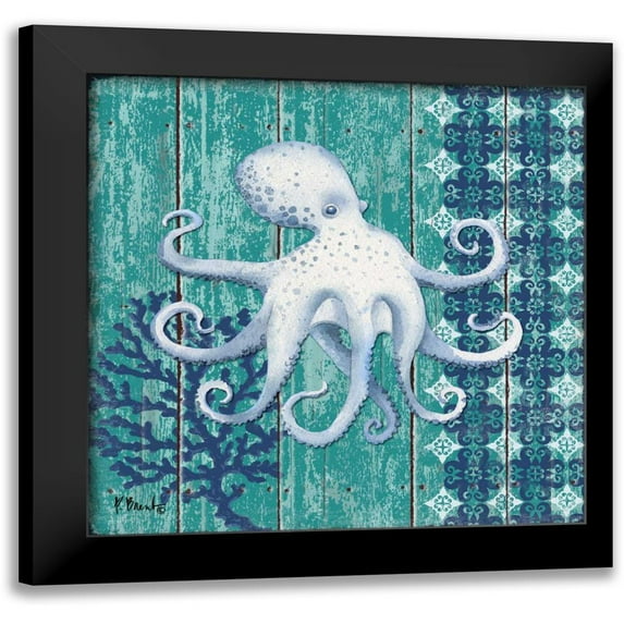 Brent, Paul 15x15 Black Modern Framed Museum Art Print Titled - Indigo Sea IX