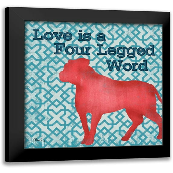 Brent, Paul 15x15 Black Modern Framed Museum Art Print Titled - Patterned Pets Dog II
