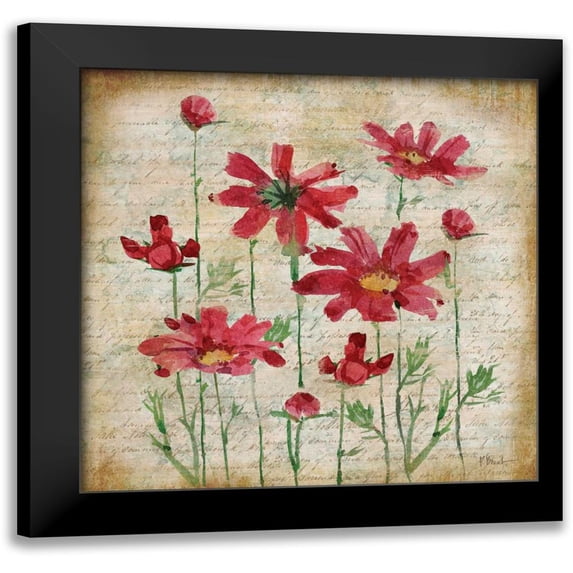 Brent, Paul 15x15 Black Modern Framed Museum Art Print Titled - Poetic Garden III