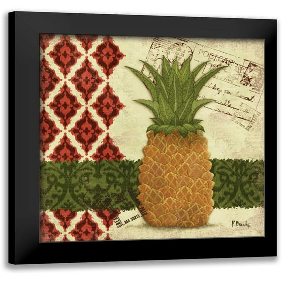 Brent, Paul 15x15 Black Modern Framed Museum Art Print Titled - Thai Pineapple I