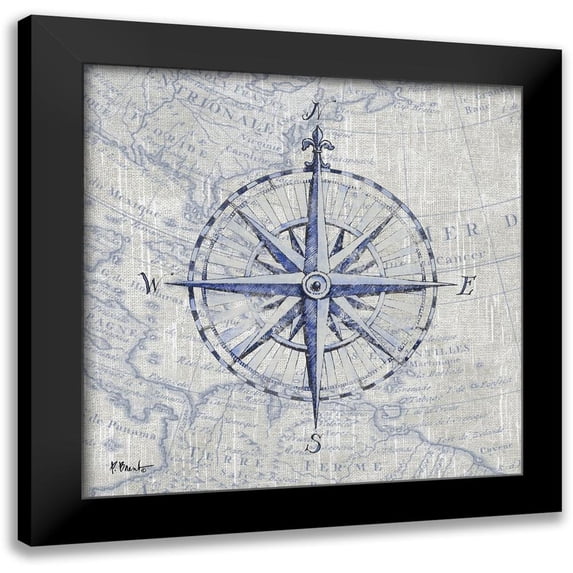 Brent, Paul 15x15 Black Modern Framed Museum Art Print Titled - Vintage Nautical II