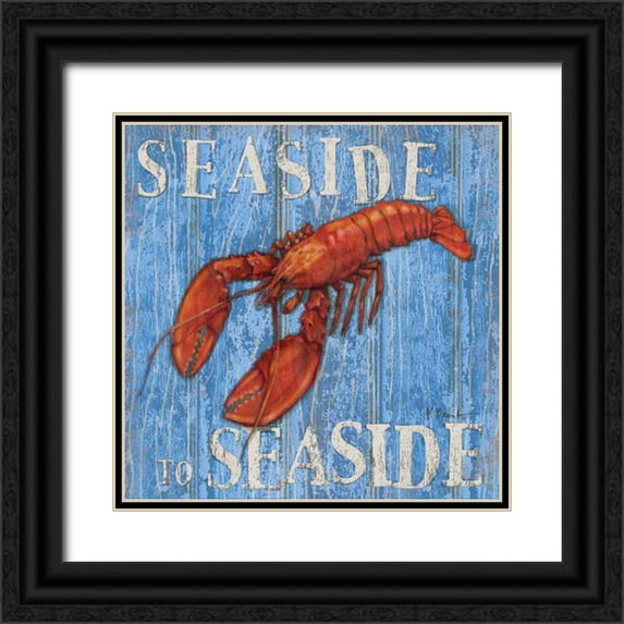 Brent, Paul 15x15 Black Ornate Wood Framed with Double Matting Museum Art Print Titled - Coastal USA Lobster