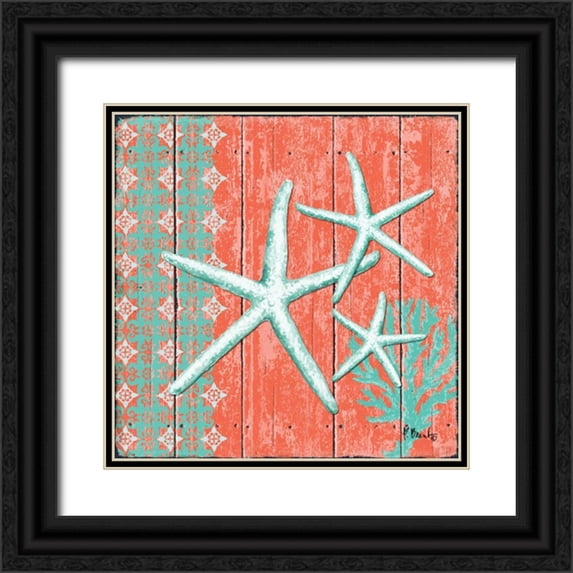 Brent, Paul 15x15 Black Ornate Wood Framed with Double Matting Museum Art Print Titled - Coral Sea III