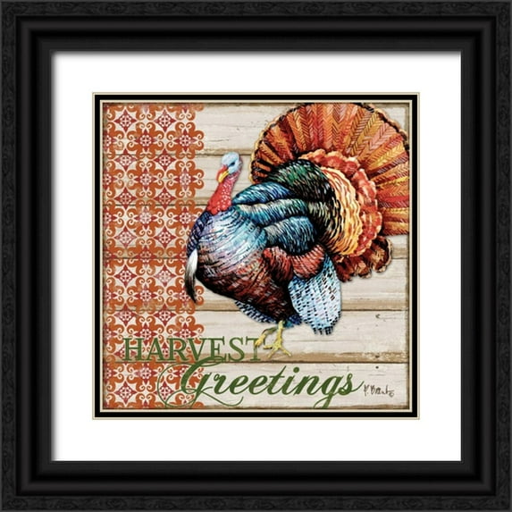 Brent, Paul 15x15 Black Ornate Wood Framed with Double Matting Museum Art Print Titled - Give Thanks II