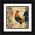 thumbnail image 1 of Brent, Paul 15x15 Black Ornate Wood Framed with Double Matting Museum Art Print Titled - Gourmet Rooster II, 1 of 4