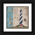 thumbnail image 1 of Brent, Paul 15x15 Black Ornate Wood Framed with Double Matting Museum Art Print Titled - Harbor Point I, 1 of 4