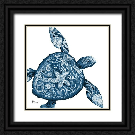 Brent, Paul 15x15 Black Ornate Wood Framed with Double Matting Museum Art Print Titled - Nassau Sealife I