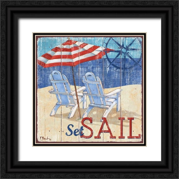 Brent, Paul 15x15 Black Ornate Wood Framed with Double Matting Museum Art Print Titled - Seas the Day II