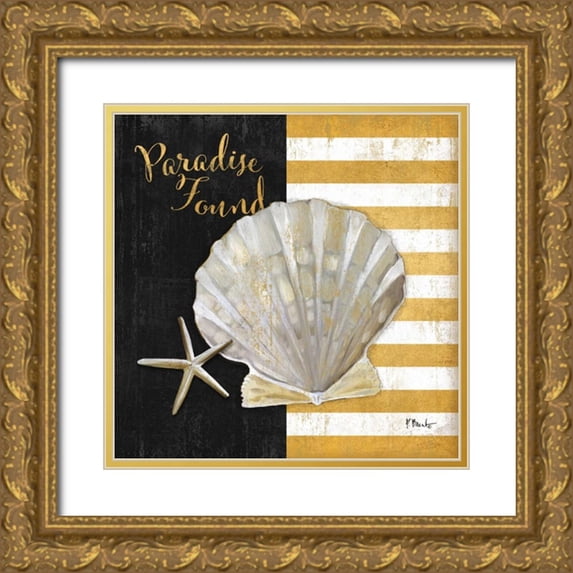 Brent, Paul 15x15 Gold Ornate Wood Framed with Double Matting Museum Art Print Titled - Contempo Coast I