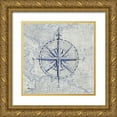 thumbnail image 1 of Brent, Paul 15x15 Gold Ornate Wood Framed with Double Matting Museum Art Print Titled - Vintage Nautical II, 1 of 4