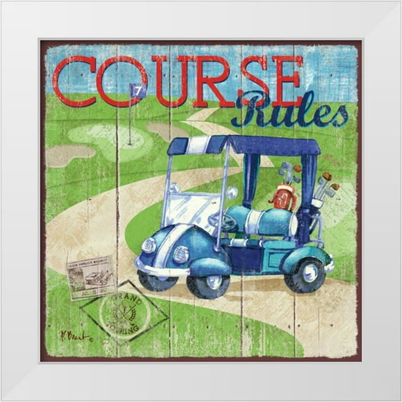 Brent, Paul 15x15 White Modern Wood Framed Museum Art Print Titled - Golf Time I
