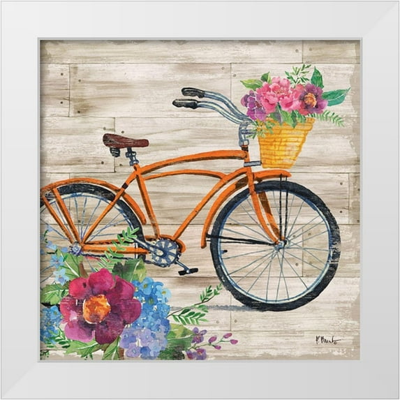 Brent, Paul 15x15 White Modern Wood Framed Museum Art Print Titled - Petal Pusher III