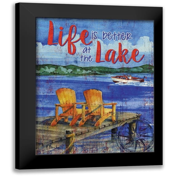 Brent, Paul 15x18 Black Modern Framed Museum Art Print Titled - Lake Time Vertical II