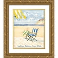 thumbnail image 1 of Brent, Paul 15x18 Gold Ornate Wood Framed with Double Matting Museum Art Print Titled - Alla Spiaggia, 1 of 4