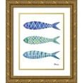 thumbnail image 1 of Brent, Paul 15x18 Gold Ornate Wood Framed with Double Matting Museum Art Print Titled - Baltic Fish Line II, 1 of 4