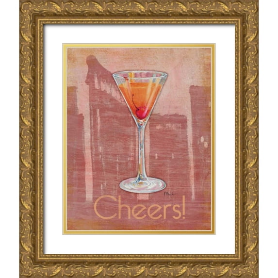 Brent, Paul 15x18 Gold Ornate Wood Framed with Double Matting Museum Art Print Titled - Big City Cocktail II