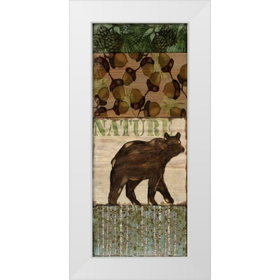 Brent, Paul 15x32 White Modern Wood Framed Museum Art Print Titled - Nature Trail IV