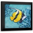 thumbnail image 1 of Brent, Paul 20x20 Black Modern Framed Museum Art Print Titled - Azure Tropical Fish II, 1 of 5