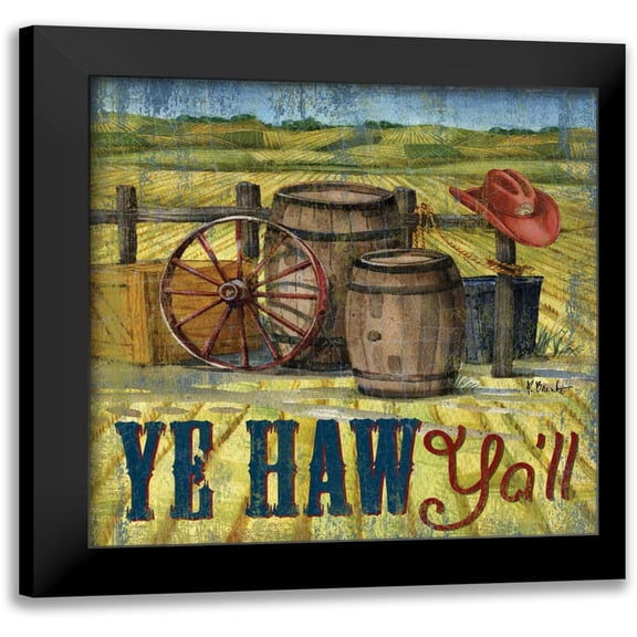 Brent, Paul 20x20 Black Modern Framed Museum Art Print Titled - Howdy Partner II