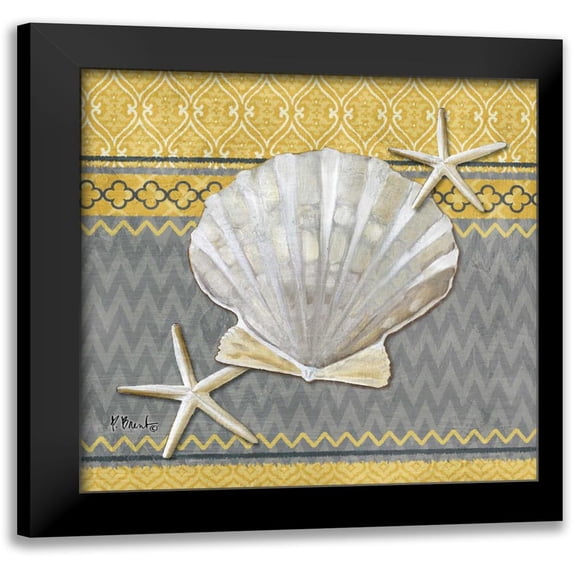 Brent, Paul 20x20 Black Modern Framed Museum Art Print Titled - Santa Cruz Shells III