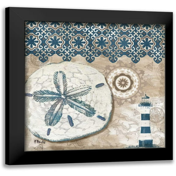 Brent, Paul 20x20 Black Modern Framed Museum Art Print Titled - Tide Pool Shells IV