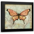 thumbnail image 1 of Brent, Paul 20x20 Black Modern Framed Museum Art Print Titled - Vintage Butterflies I, 1 of 5