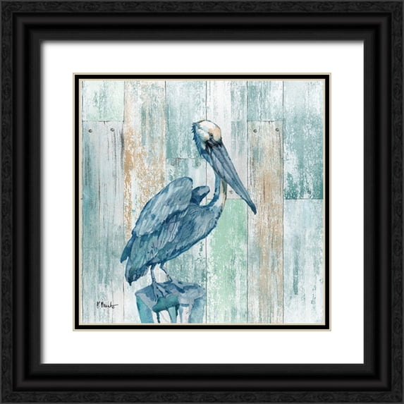 Brent, Paul 20x20 Black Ornate Wood Framed with Double Matting Museum Art Print Titled - Arianna Pelican