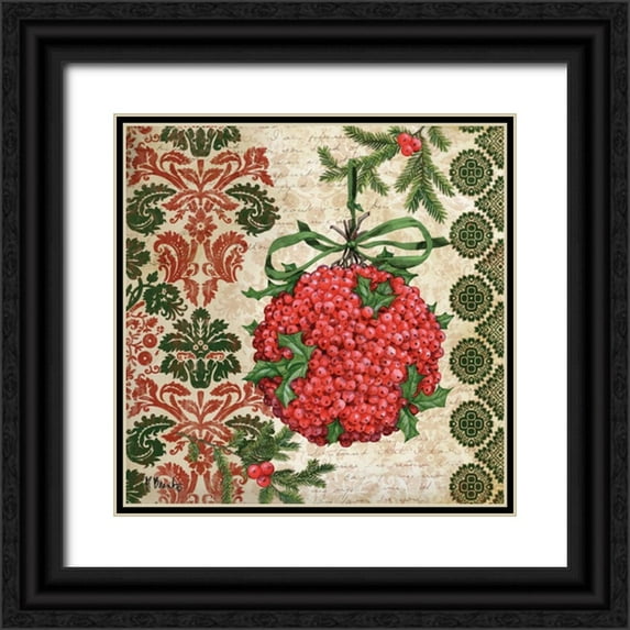 Brent, Paul 20x20 Black Ornate Wood Framed with Double Matting Museum Art Print Titled - Elegant Christmas I