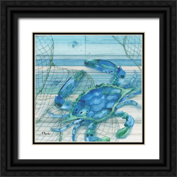 Brent, Paul 20x20 Black Ornate Wood Framed with Double Matting Museum Art Print Titled - Hilton Crab