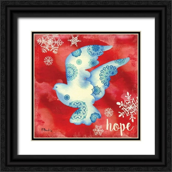 Brent, Paul 20x20 Black Ornate Wood Framed with Double Matting Museum Art Print Titled - Peace Dove II