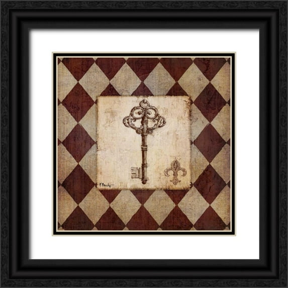 Brent, Paul 20x20 Black Ornate Wood Framed with Double Matting Museum Art Print Titled - Vintage Harlequin IV