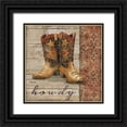 thumbnail image 1 of Brent, Paul 20x20 Black Ornate Wood Framed with Double Matting Museum Art Print Titled - Wild West Boots II, 1 of 4