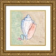 thumbnail image 1 of Brent, Paul 20x20 Gold Ornate Wood Framed with Double Matting Museum Art Print Titled - Serene Seashells III, 1 of 4
