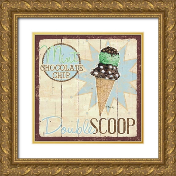 Brent, Paul 20x20 Gold Ornate Wood Framed with Double Matting Museum Art Print Titled - Sweet Treats I