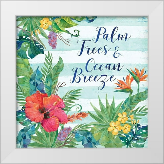 Brent, Paul 20x20 White Modern Wood Framed Museum Art Print Titled - Juliette Inspiration - Tropical