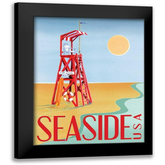 Brent, Paul 20x24 Black Modern Framed Museum Art Print Titled - Beach Watch I