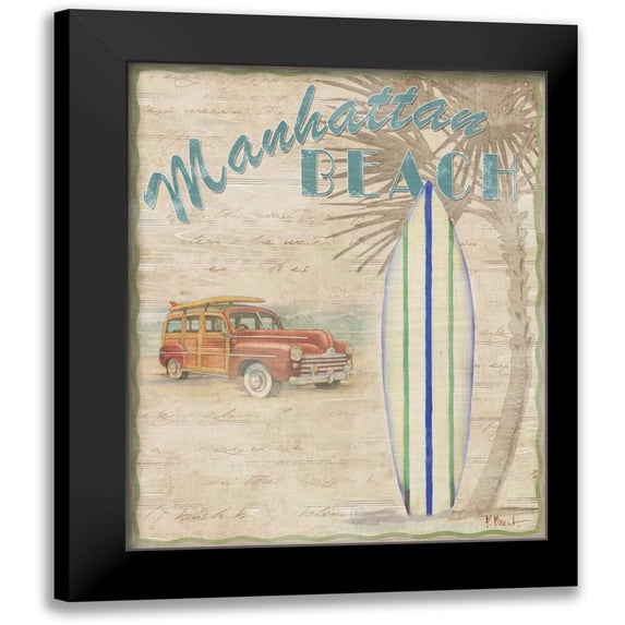 Brent, Paul 20x24 Black Modern Framed Museum Art Print Titled - Surf City II