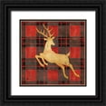thumbnail image 1 of Brent, Paul 26x26 Black Ornate Wood Framed with Double Matting Museum Art Print Titled - Buffalo Check Reindeer II, 1 of 4