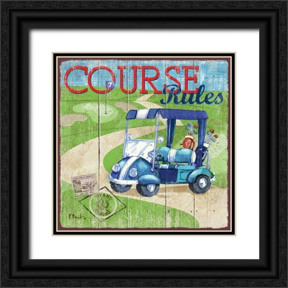 Brent, Paul 26x26 Black Ornate Wood Framed with Double Matting Museum Art Print Titled - Golf Time I