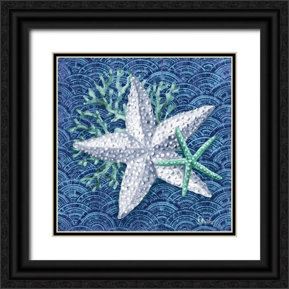 Brent, Paul 26x26 Black Ornate Wood Framed with Double Matting Museum Art Print Titled - Silverplate Shells IV
