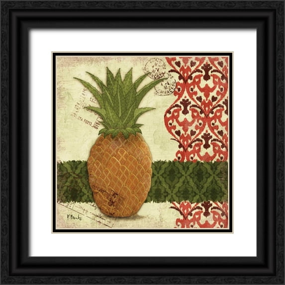 Brent, Paul 26x26 Black Ornate Wood Framed with Double Matting Museum Art Print Titled - Thai Pineapple II