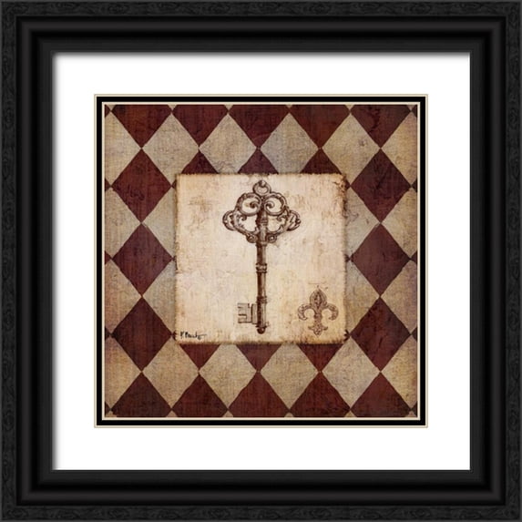 Brent, Paul 26x26 Black Ornate Wood Framed with Double Matting Museum Art Print Titled - Vintage Harlequin IV