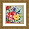 thumbnail image 1 of Brent, Paul 26x26 Gold Ornate Wood Framed with Double Matting Museum Art Print Titled - Patio Peony V, 1 of 4