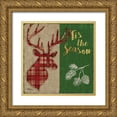thumbnail image 1 of Brent, Paul 26x26 Gold Ornate Wood Framed with Double Matting Museum Art Print Titled - Tartan Holiday Lodge I, 1 of 4