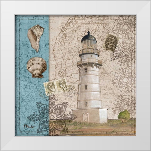 Brent, Paul 26x26 White Modern Wood Framed Museum Art Print Titled - Harbor Point III
