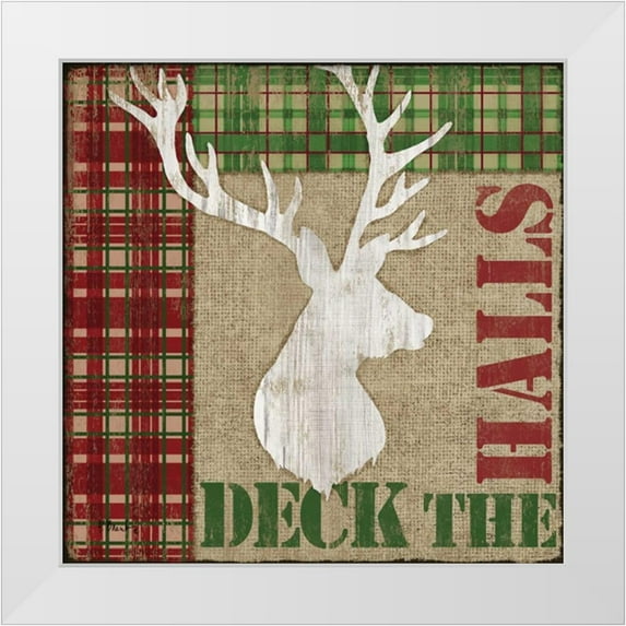 Brent, Paul 26x26 White Modern Wood Framed Museum Art Print Titled - Holly Jolly Lodge III